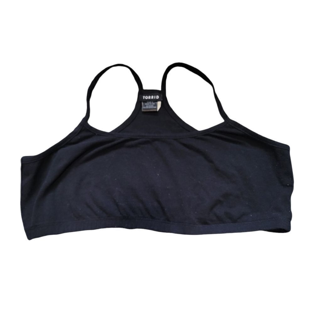 Torrid black cotton sports bra